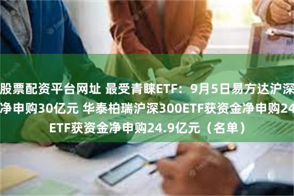 股票配资平台网址 最受青睐ETF：9月5日易方达沪深30