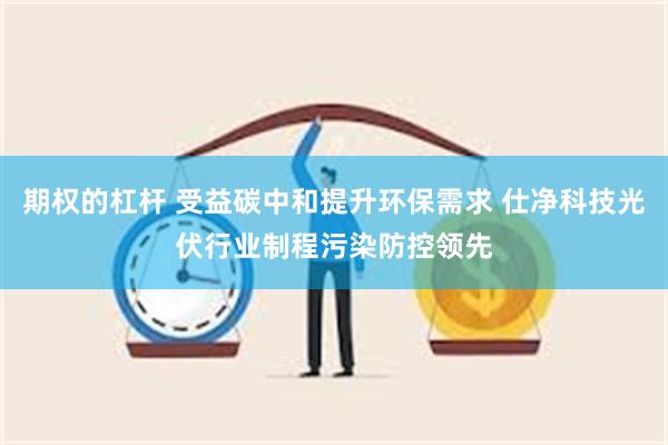 期权的杠杆 受益碳中和提升环保需求 仕净科技光伏行业制程污染防控领先