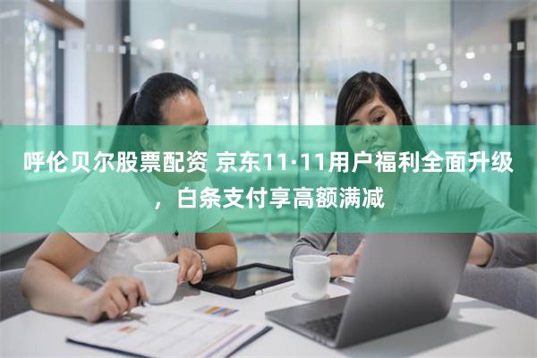 呼伦贝尔股票配资 京东11·11用户福利全面升级，白条支