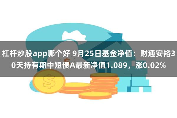 杠杆炒股app哪个好 9月25日基金净值：财通安裕30天持有期中短债A最新净值1.089，涨0.02%