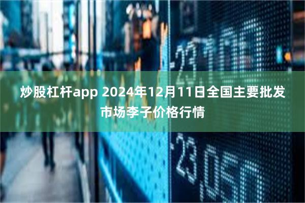 炒股杠杆app 2024年12月11日全国主要批发市场李子价格行情