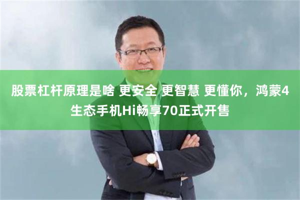 股票杠杆原理是啥 更安全 更智慧 更懂你，鸿蒙4生态手机Hi畅享70正式开售