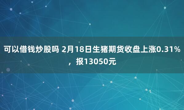 可以借钱炒股吗 2月18日生猪期货收盘上涨0.31%，报13050元