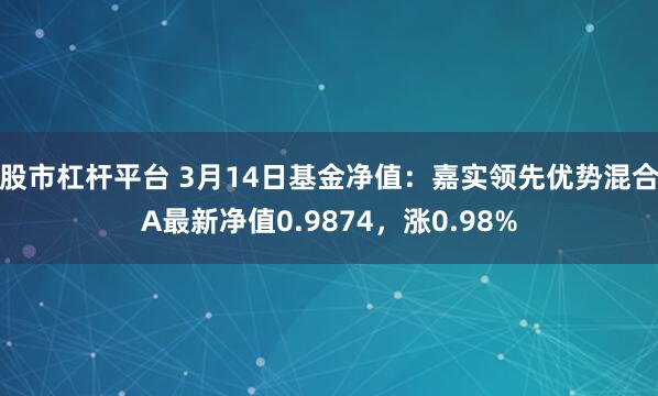 股市杠杆平台 3月14日基金净值：嘉实领先优势混合A最新净值0.9874，涨0.98%